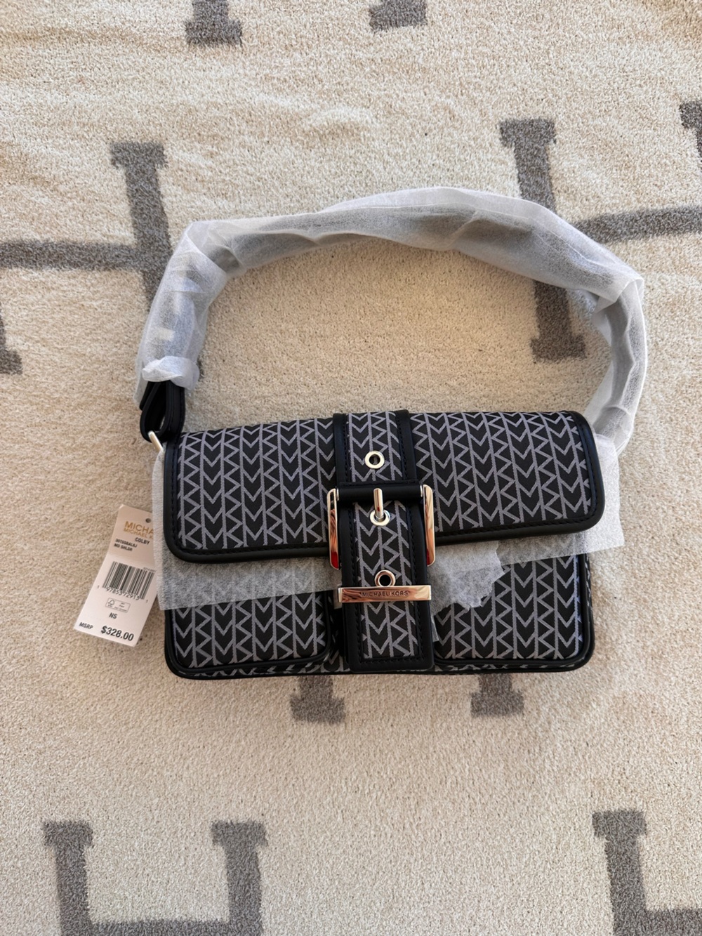Michael Kors Black Logo Crossbody Belt Bag